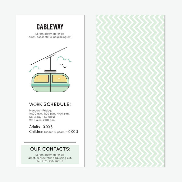 Cable car vertical banner