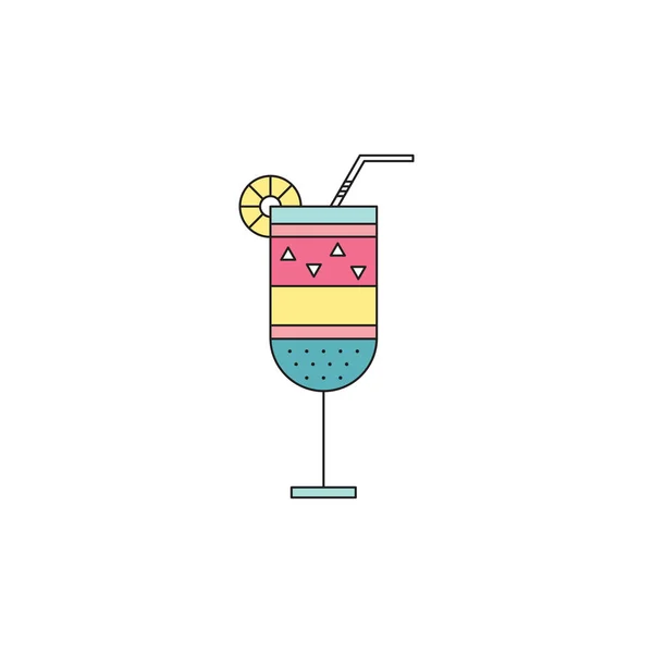 Icône de ligne de cocktail — Image vectorielle