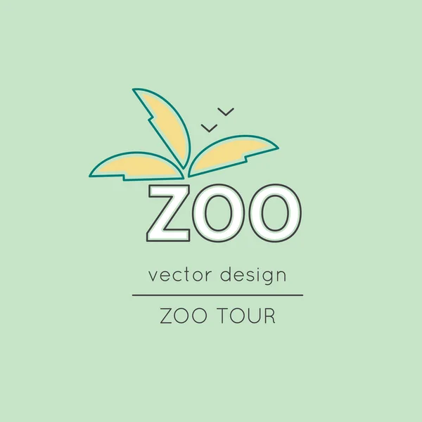 Icono de línea del zoológico — Vector de stock