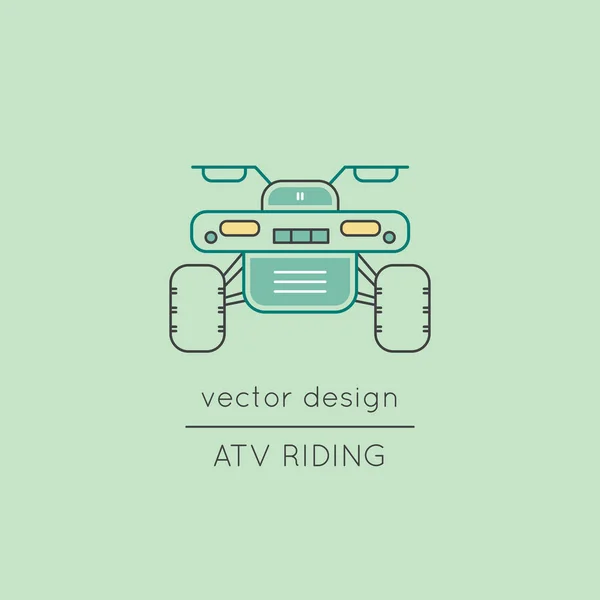 Icono de línea ATV — Vector de stock