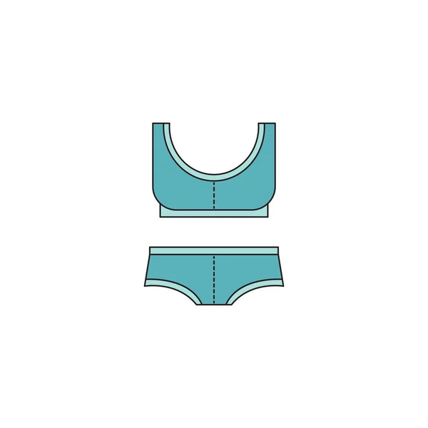 Ikona čáry plavání oblek — Stockový vektor
