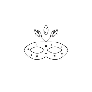 Karnaval maskesi çizgisi simgesi
