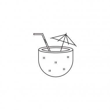 Hindistan cevizi kokteyl satırı simgesi