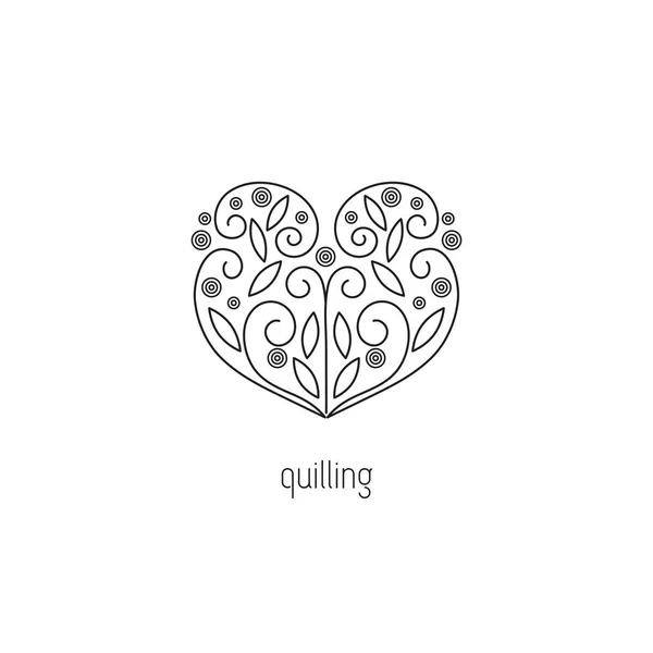 Quilling satırı simgesi — Stok Vektör