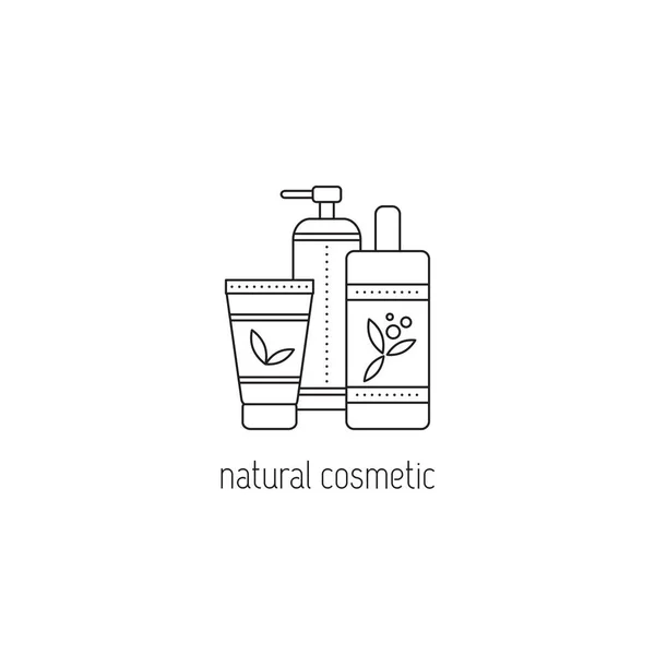 Natural cosmetics line icon — Stock Vector