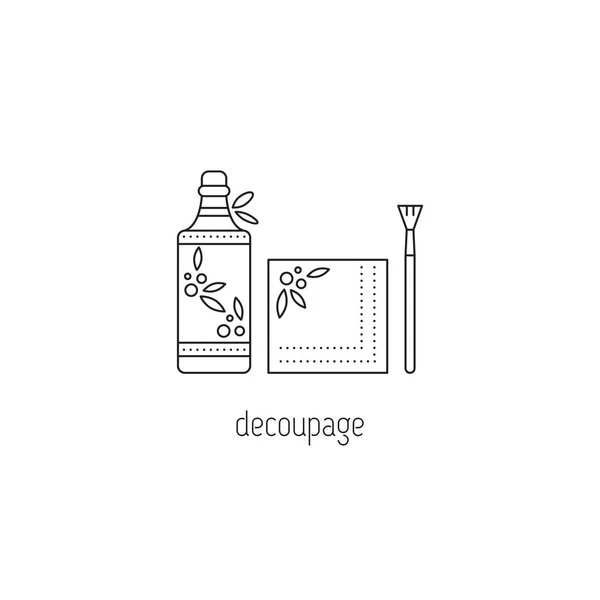 Decoupage ikon — Stock vektor