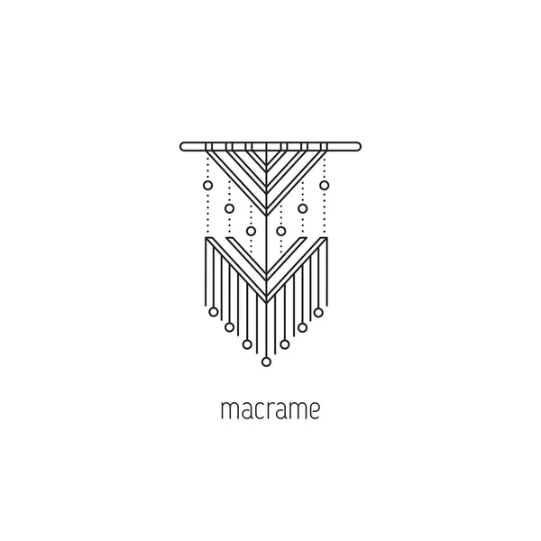 Icona della linea Macrame — Vettoriale Stock