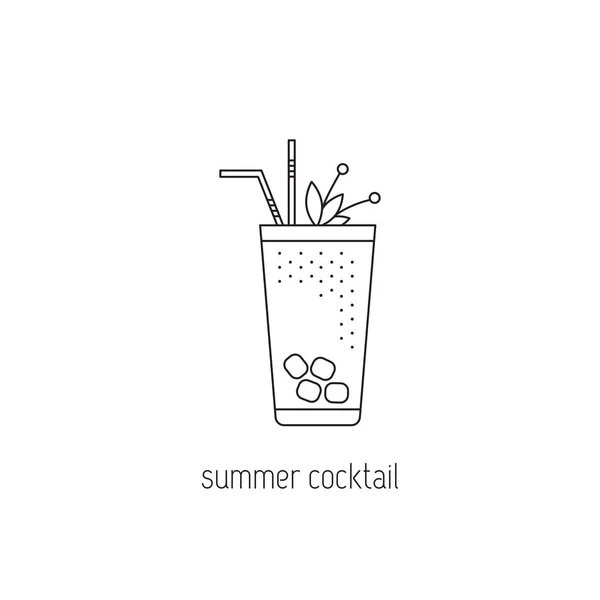 Cocktail line icon — Stock Vector