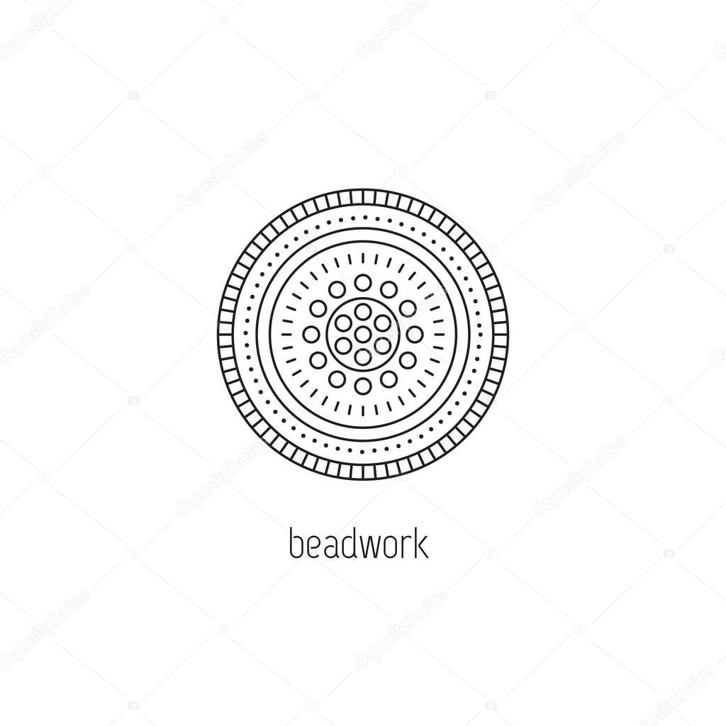 Beadwork line icon