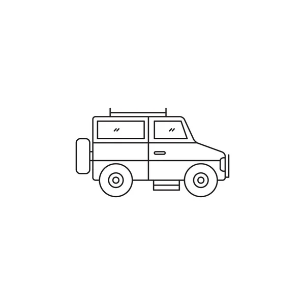 Jeep line icon — Stock Vector