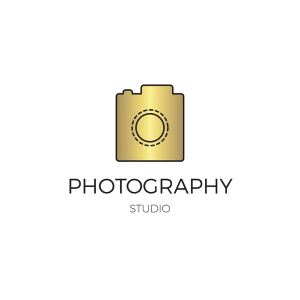 写真ライン ロゴのテンプレート — ストックベクタ
