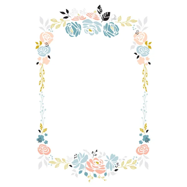 Vector floral frame — Stock Vector