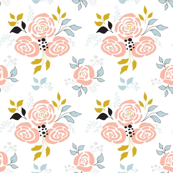 Bloemen naadloos patroon — Stockvector