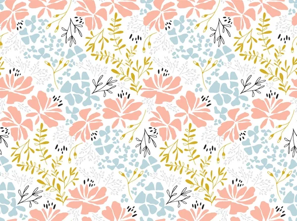 Motif floral sans couture — Image vectorielle