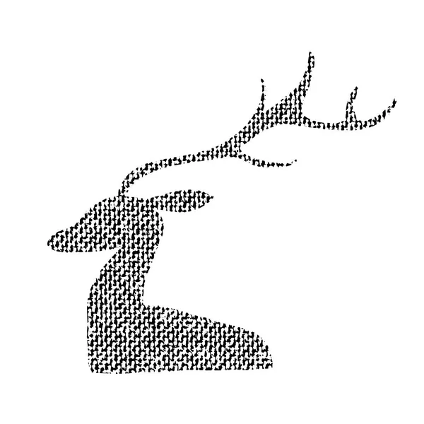 Vector textured deer — Stock Vector