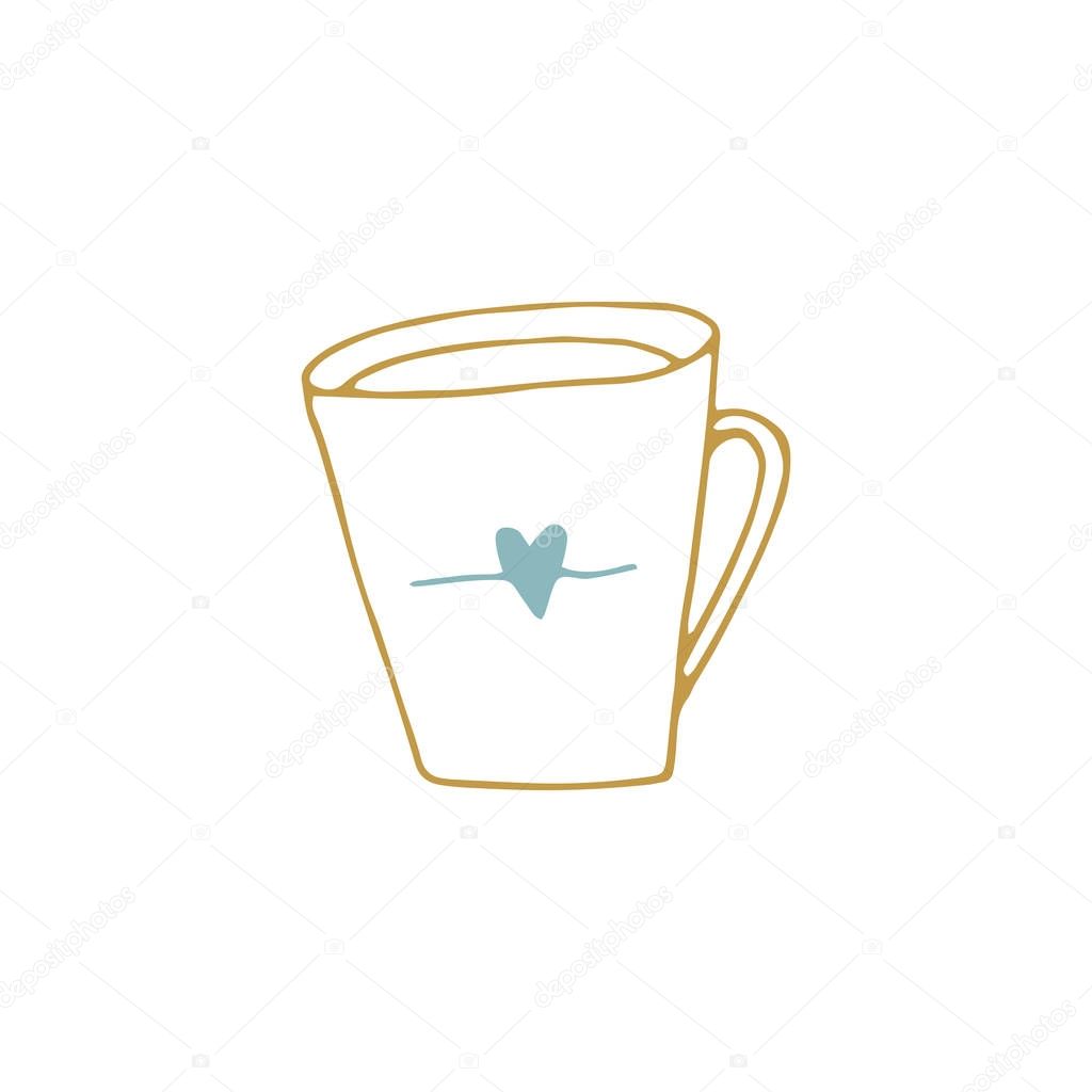 Vector hand drawn cup