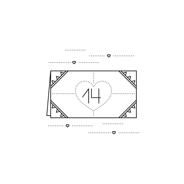 Liebe Briefumschlag Linie Symbol — Stockvektor