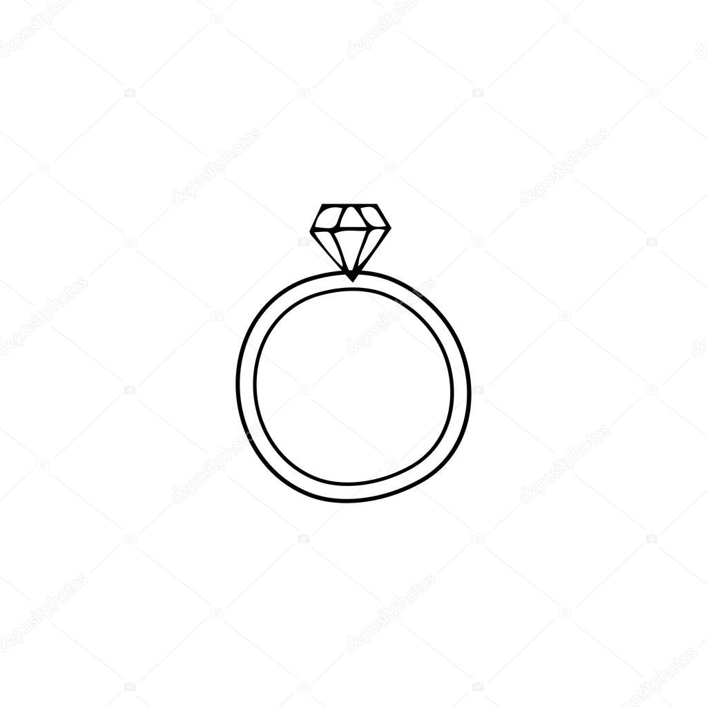 Wedding ring logo element