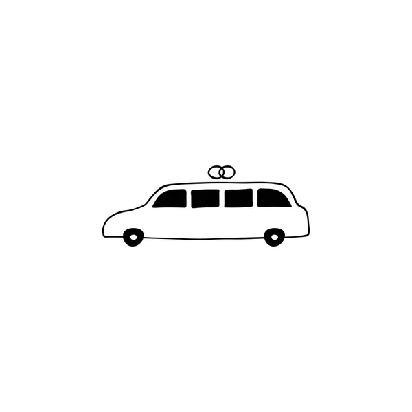 Élément de logo romantique limousine — Image vectorielle