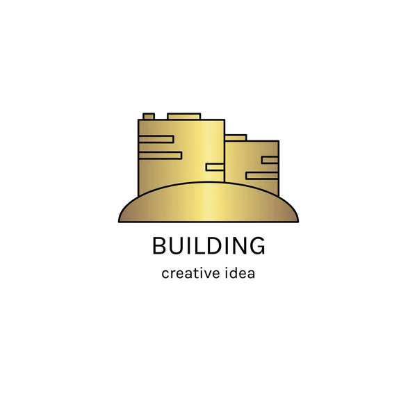 建設のロゴのテンプレート — ストックベクタ