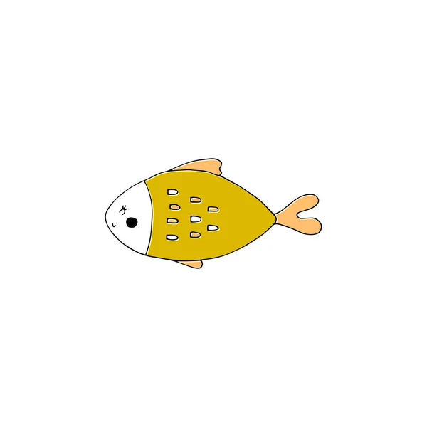 ベクターの手描きの魚 — ストックベクタ
