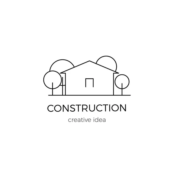 建設のロゴのテンプレート — ストックベクタ