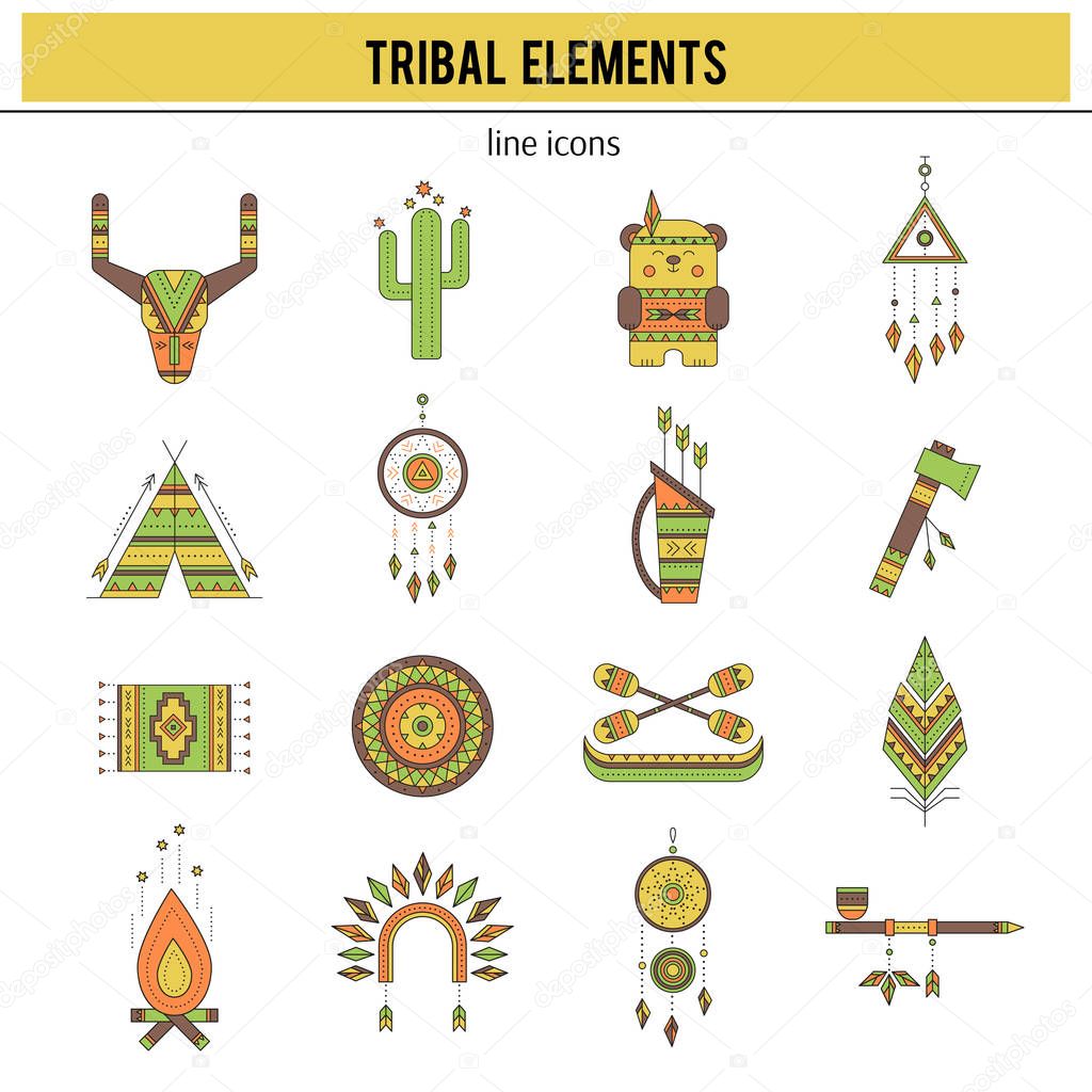 Tribal icon set