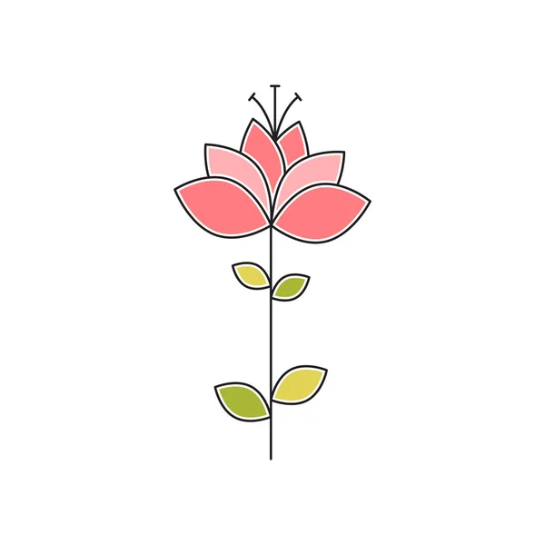 Stem blomma ikon — Stock vektor