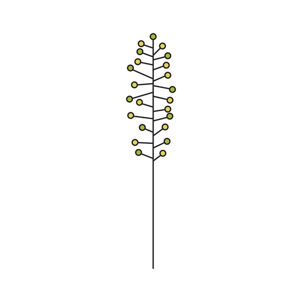 Linea del fiore del gambo icona — Vettoriale Stock