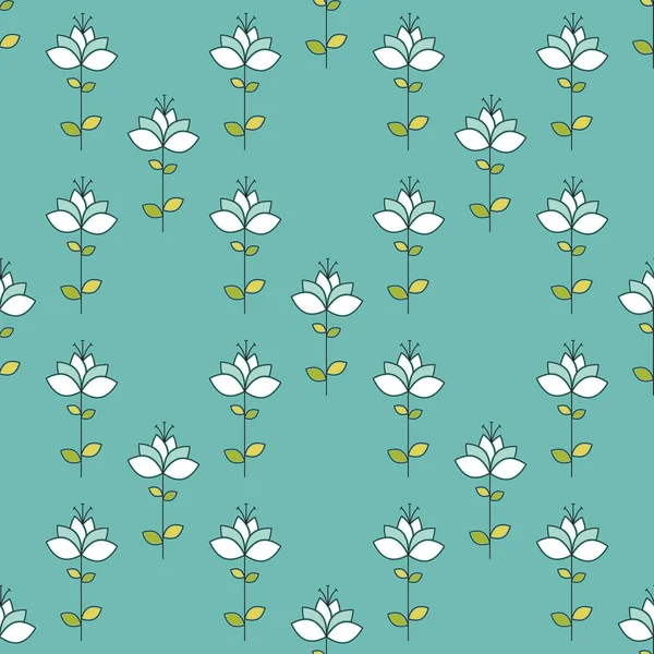 Motif floral sans couture — Image vectorielle