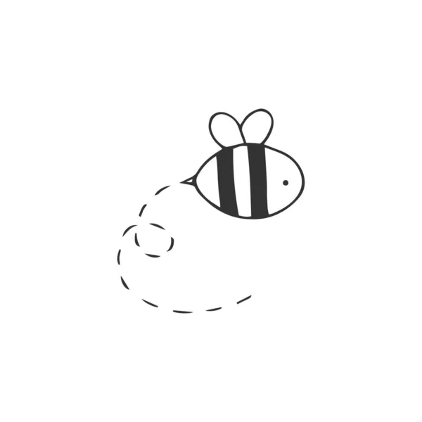 Um vetor de abelhas desenhado à mão ícone. Entrega rápida, elemento de logotipo de correio expresso . — Vetor de Stock