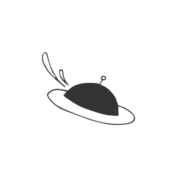 Café ou restaurant élément logo du service de livraison. Vecteur dessiné à la main plat volant icône . — Image vectorielle
