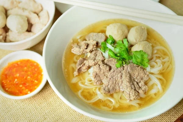 Beef noodle soup, Asian style in thailand