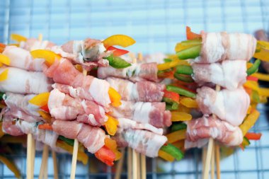 Bar-B-Q, Barbekü Izgara, Barbekü, sokak gıda Tayland