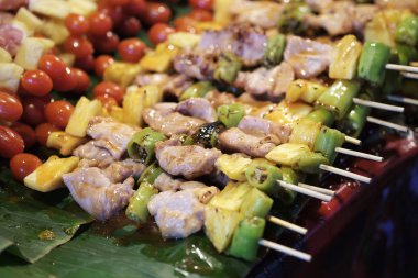 Bar-B-Q, Barbekü Izgara, Barbekü, sokak gıda Tayland