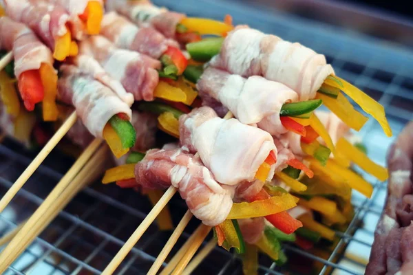 Bar-B-Q, Barbekü Izgara, Barbekü, sokak gıda Tayland