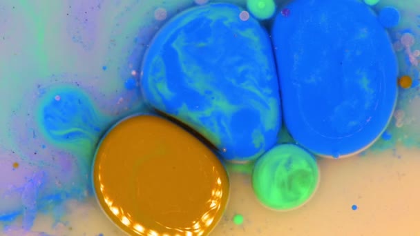 Inkoust bubliny ve vodě — Stock video