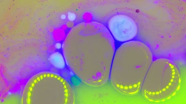 墨水在水中的气泡 — 图库视频影像