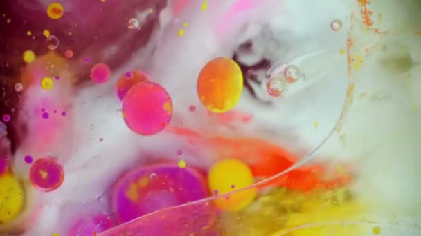 Gelembung Tinta Dalam Air — Stok Video