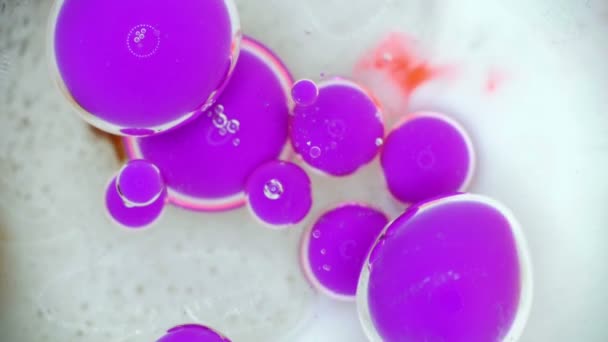 Bolhas de tinta na água — Vídeo de Stock