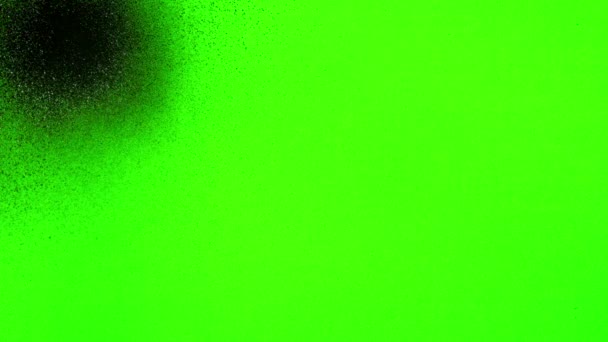 L'écran vert est peint sur la peinture noire de pulvérisation — Video