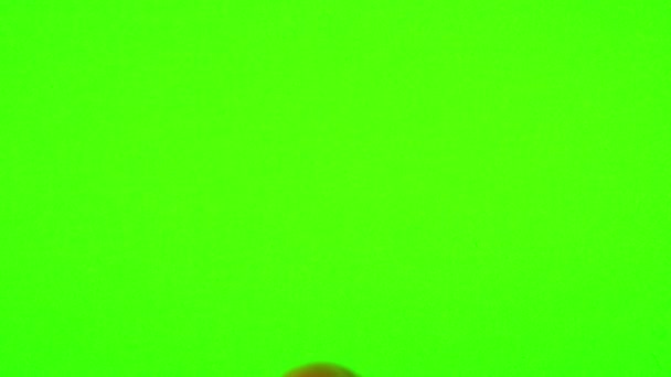 Green Screen is Painted Over Spray Black Paint — ストック動画