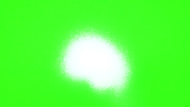 Lo schermo verde è dipinto sopra dalla vernice bianca dello spruzzo — Video Stock