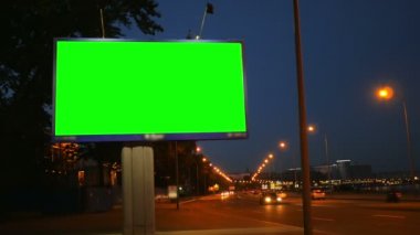 bir Billboard yeşil bir ekran ile