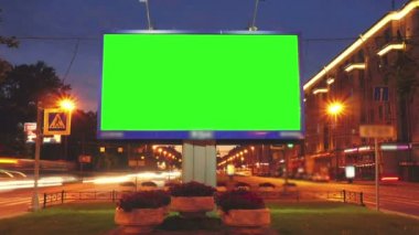 bir Billboard yeşil bir ekran ile