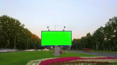 bir Billboard yeşil bir ekran ile