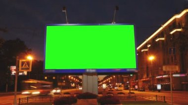 bir Billboard yeşil bir ekran ile