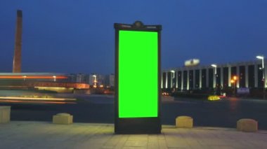 bir Billboard yeşil bir ekran ile