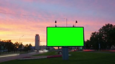 bir Billboard yeşil bir ekran ile