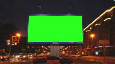 bir Billboard yeşil bir ekran ile
